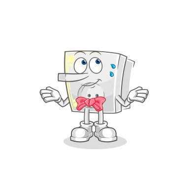 Elektrik prizi Pinokyo karakteri gibi. karikatür maskotu vektosu