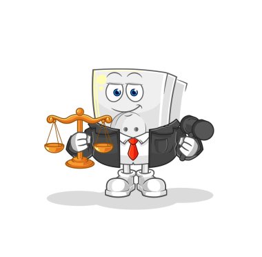 Elektrikli soket avukat çizgi filmi. karikatür maskotu vektosu