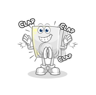 Elektrik prizi alkışı illüstrasyonu. karakter vektosu