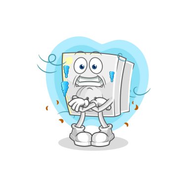 Elektrik prizi soğuk çizimi. karakter vektosu