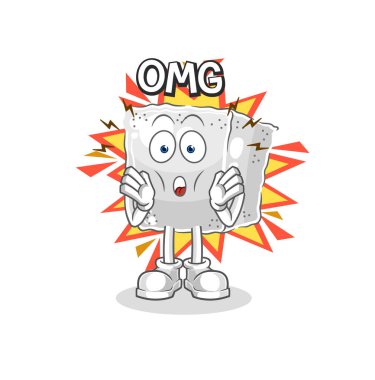 Şeker küpü. Aman Tanrım vektör. karikatür