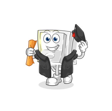 Işık düğmesi mezuniyet vektörü. karikatür