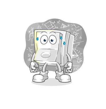 Işık düğmesi sert vektör düşünüyor. karikatür