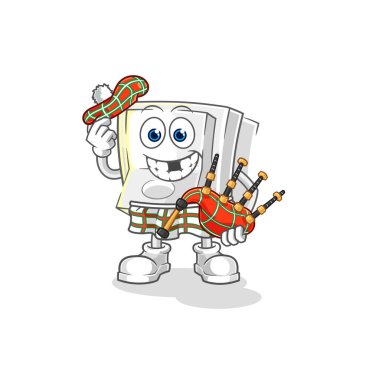 Gayda vektörlü ışık anahtarı İskoçyalı. karikatür