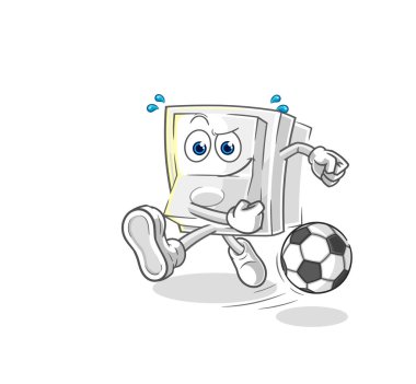 Işık düğmesi çizgi filmi tekmeliyor. karikatür maskotu vektosu