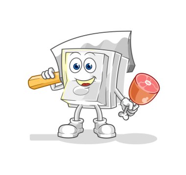 Kasap illüstrasyonu. karakter vektosu