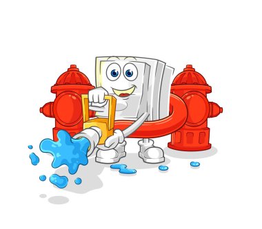 İtfaiye aracı vektörü. karikatür