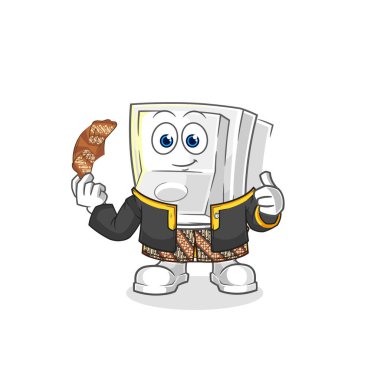 Işık düğmesi Java karakteri. karikatür maskotu vektosu