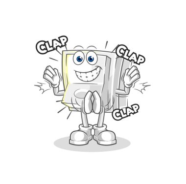 Işık düğmesi alkışı illüstrasyonu. karakter vektosu