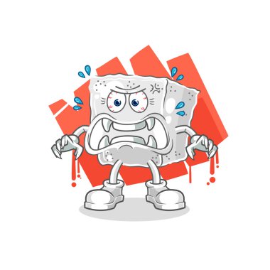 Şeker küpü canavar vektörü. karikatür