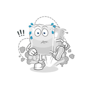 Şekerleme kübü çizimi. karakter vektosu