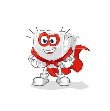 Şeker küpü kahramanları vektörü. karikatür