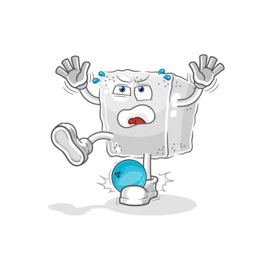 Bowling çizgi filminin küp hiten şekeri. karikatür maskotu vektosu