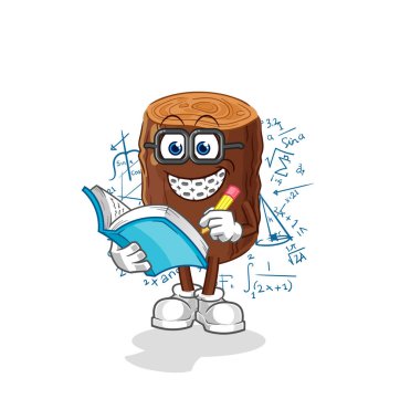 Kütük ineği çizgi filmi. karikatür maskotu vektosu