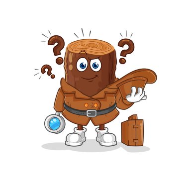 Kayıt dedektifi vektörü. karikatür