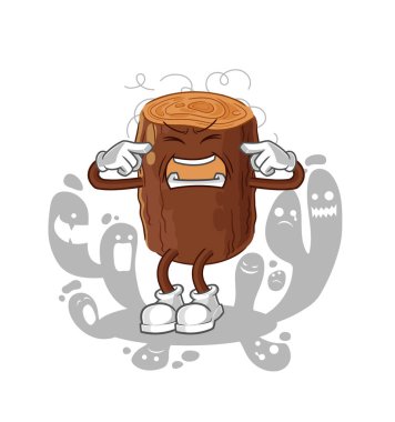 Depresyondaki günlük karakteri. çizgi film vektosu