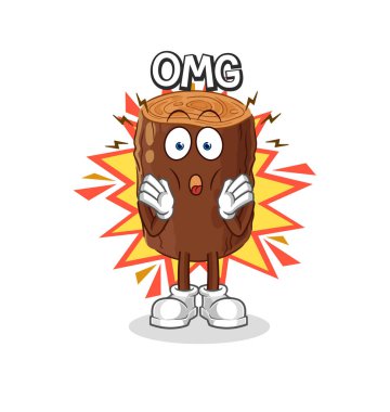 Kütük. Aman Tanrım vektör. karikatür