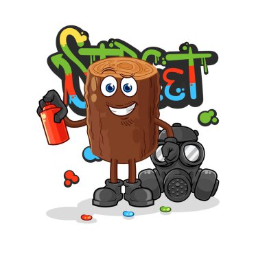 Grafiti sanatçısı vektörü. karikatür