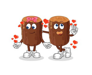 Log Date çizgi filmi. karakter maskotu vekto