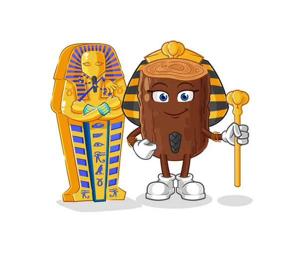 Desenhos Animados Antigo Egypt Mascote Desenhos Animados Vecto — Vetor de Stock