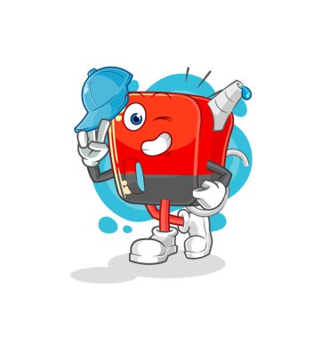 Benzin pompası Genç bir çocuğun arabası