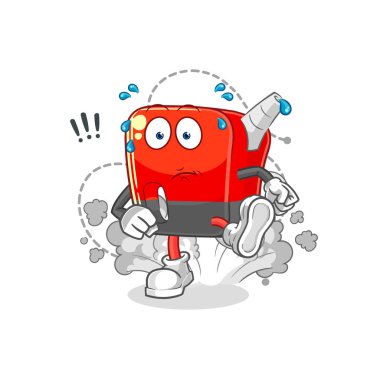 Benzin pompası çalışıyor. karakter vektosu