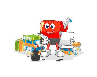 Benzin pompası yazıcı vektörü. karikatür