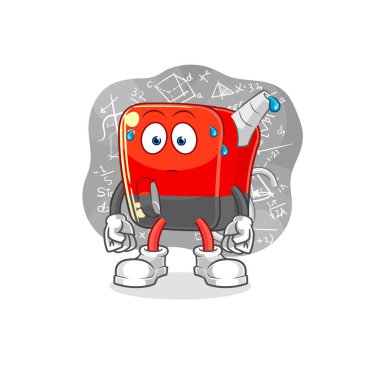 Benzin pompası sert vektör düşünüyor. karikatür