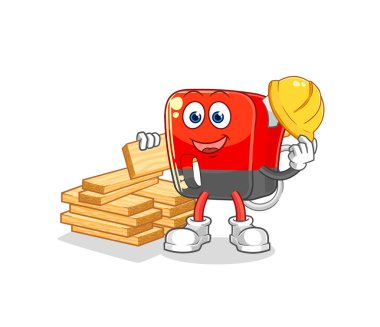 Benzin pompası üreticisi vektörü. karikatür