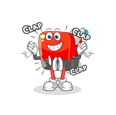 Benzin pompası alkışları illüstrasyon için. karakter vektosu