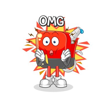 Benzin pompası. Aman Tanrım. karikatür