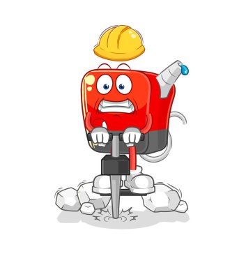 Benzin pompası. Çizgi film karakteri vektosu.