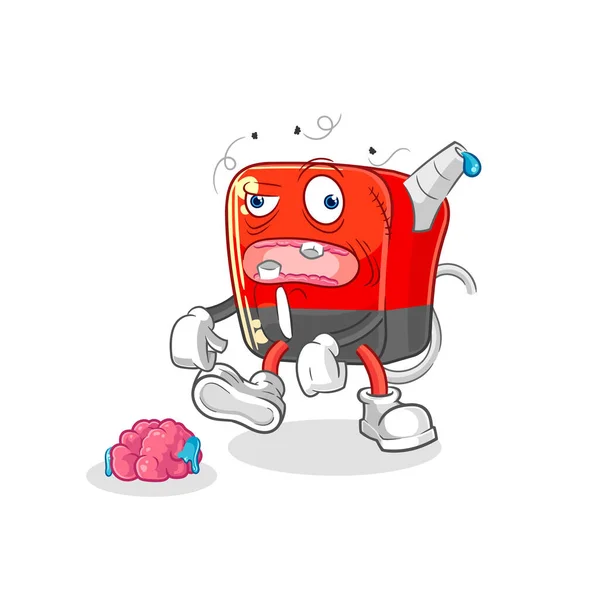 Pompe Essence Zombie Character Mascot Vecto — Image vectorielle