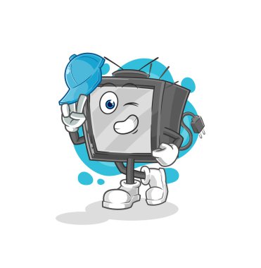 Televizyondaki genç çocuk arabası.