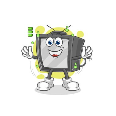 TV 'nin eski batarya karakteri. karikatür maskotu vektosu