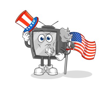 Eski Sam Amca karakteri. karikatür maskotu vektosu