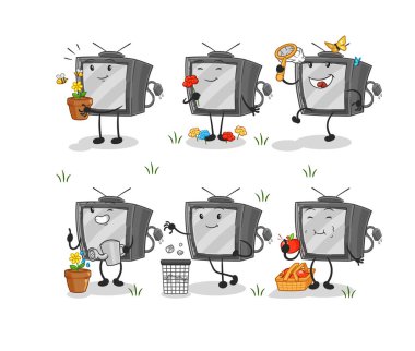 Eski televizyon, Dünya 'yı Kurtar Grubu. çizgi film maskotu