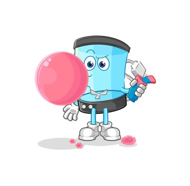 Blender sakız vektörü. karikatür