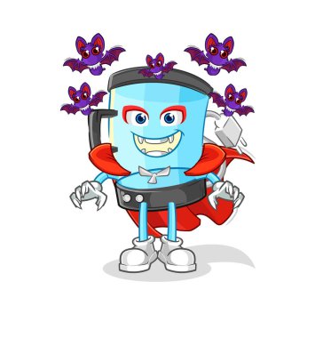 Blender Drakula çizimi. karakter vektosu