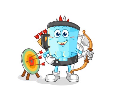 Blender kızılderili kabilesi. karikatür maskotu vektosu