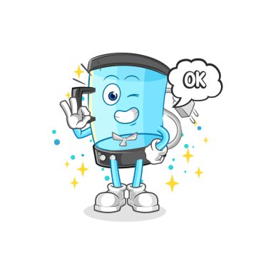 Blender kabul ediyor. çizgi film vektosu