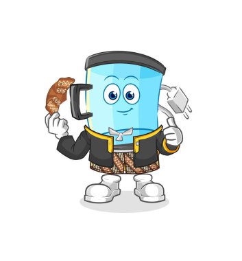 Blender Java karakteri. karikatür maskotu vektosu