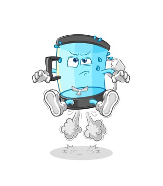 Blender Osuruk Atlama illüstrasyonu. karakter vektosu