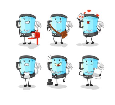 Blender postacısının karakteri. karikatür maskotu vektosu