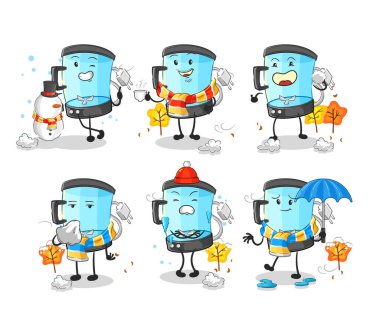 Soğuk hava karakteri maskotu vekto blenderi