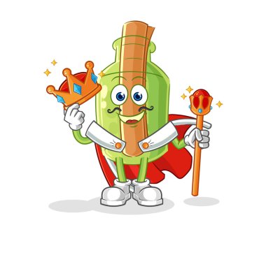 Bir şişe kaçakçısı karakterindeki mesaj. karikatür maskotu vektosu