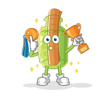 Şişedeki mesaj zengin bir Arap maskotu. çizgi film vektosu