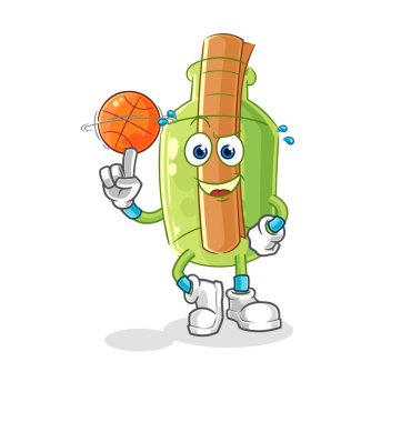 Şişedeki kahve illüstrasyonu mesajını. karakter vektosu