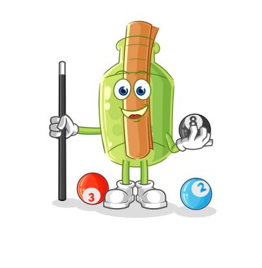 Şişedeki mesaj tenis illüstrasyonu oynuyor. karakter vektosu