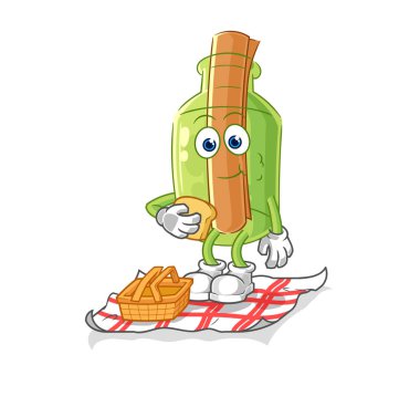 Şişedeki mesaj yüz kıllarını tıraş etmek. karikatür